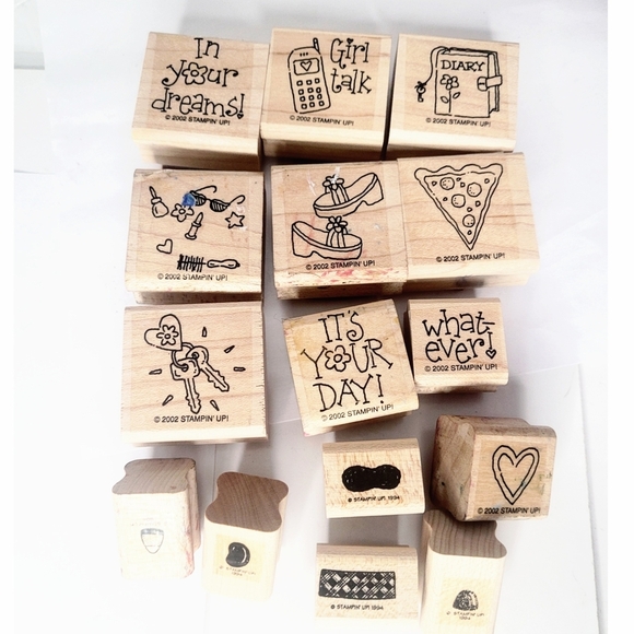 Vintage 42+ Rubber Stamps Collection Thank You Floral Holiday Etc - Picture 2 of 10